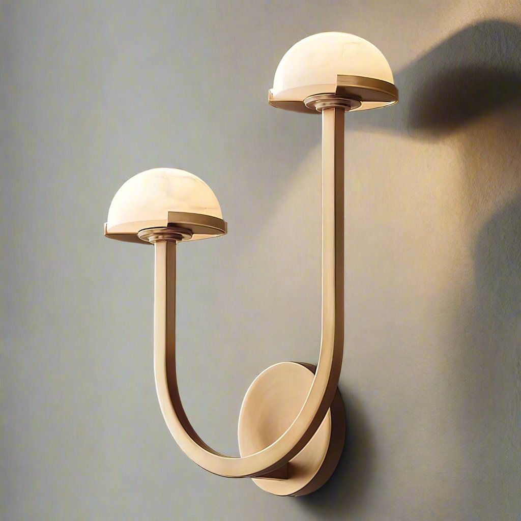MushroomGlow - Přírodní alabastrová nástěnná lampa