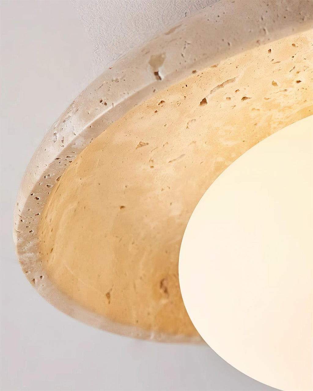 Mylie Travertine -kattovalaisin — halkaisija 25cm, G9-kanta, kiinteä asennus