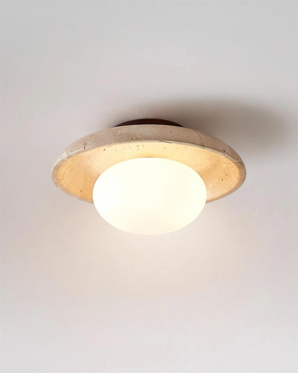 Mylie Travertine -kattovalaisin — halkaisija 25cm, G9-kanta, kiinteä asennus