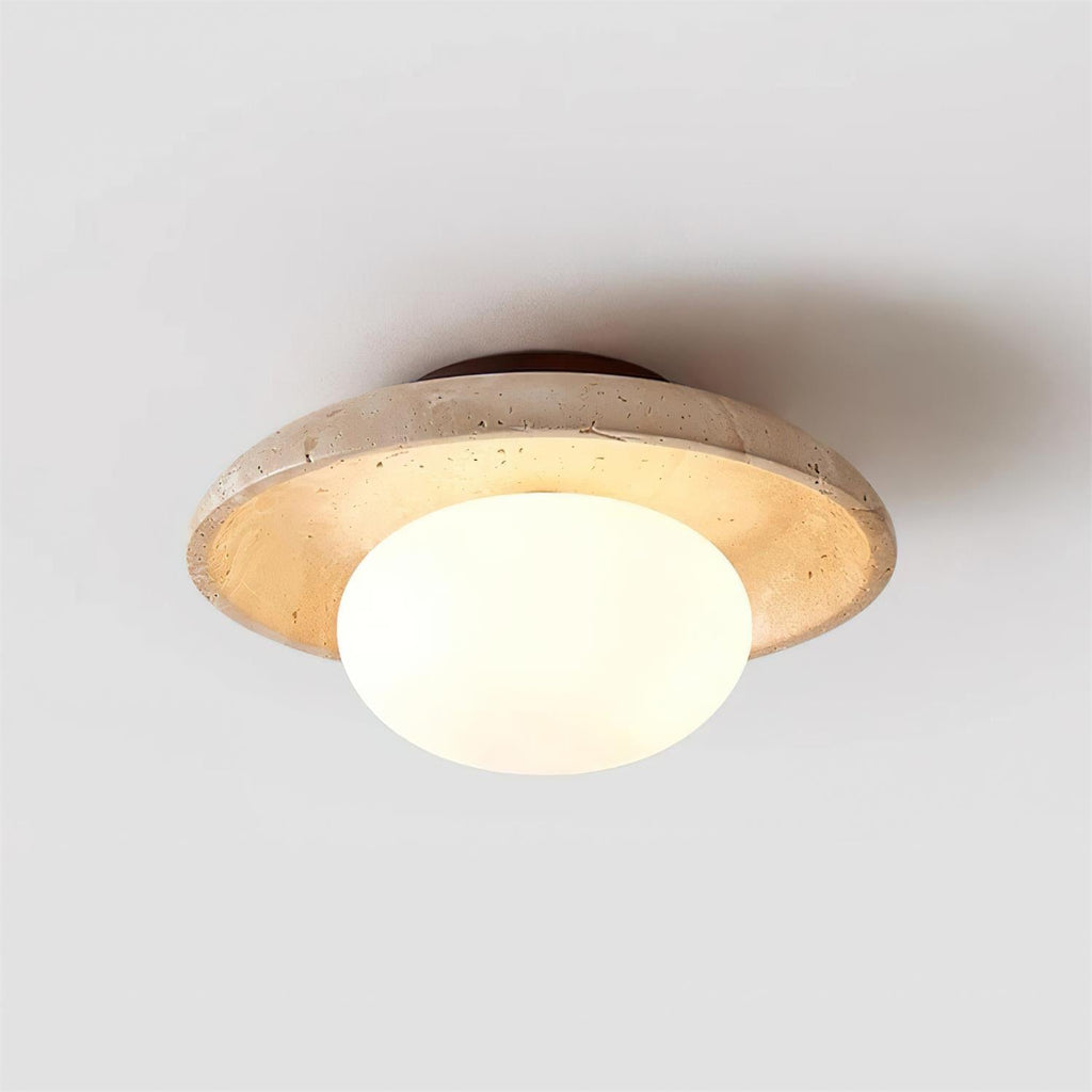 Mylie Travertine -kattovalaisin — halkaisija 25cm, G9-kanta, kiinteä asennus