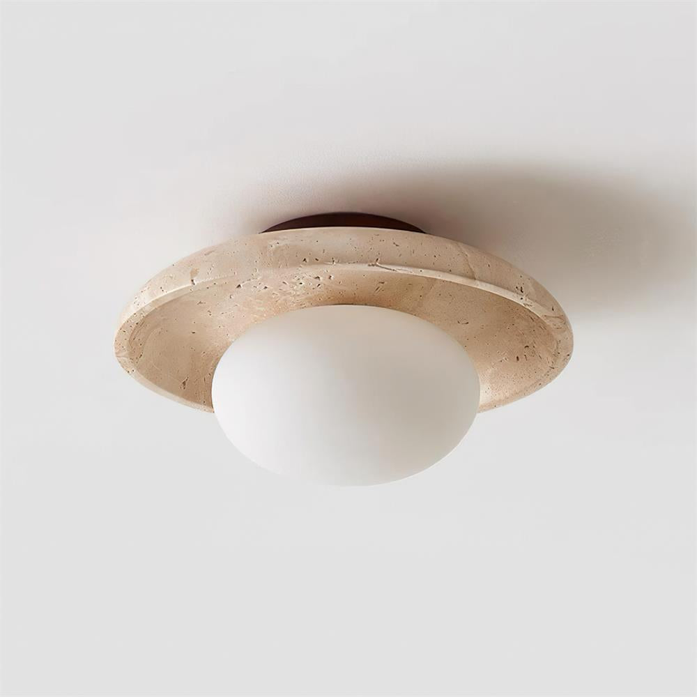 Mylie Travertine -kattovalaisin — halkaisija 25cm, G9-kanta, kiinteä asennus