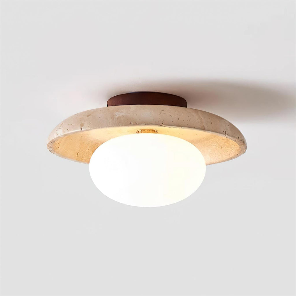 Mylie Travertine -kattovalaisin — halkaisija 25cm, G9-kanta, kiinteä asennus