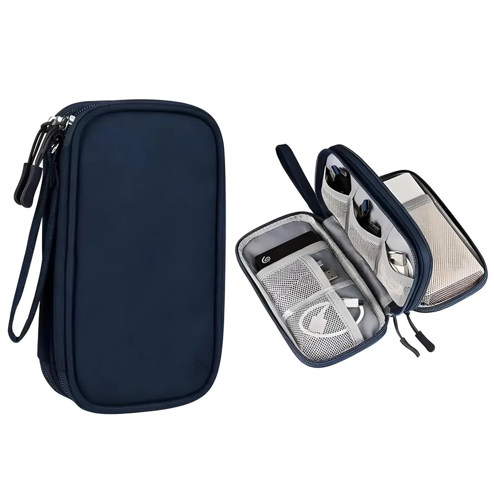 Organisateur compact d'accessoires techniques pour câbles, chargeurs et appareils