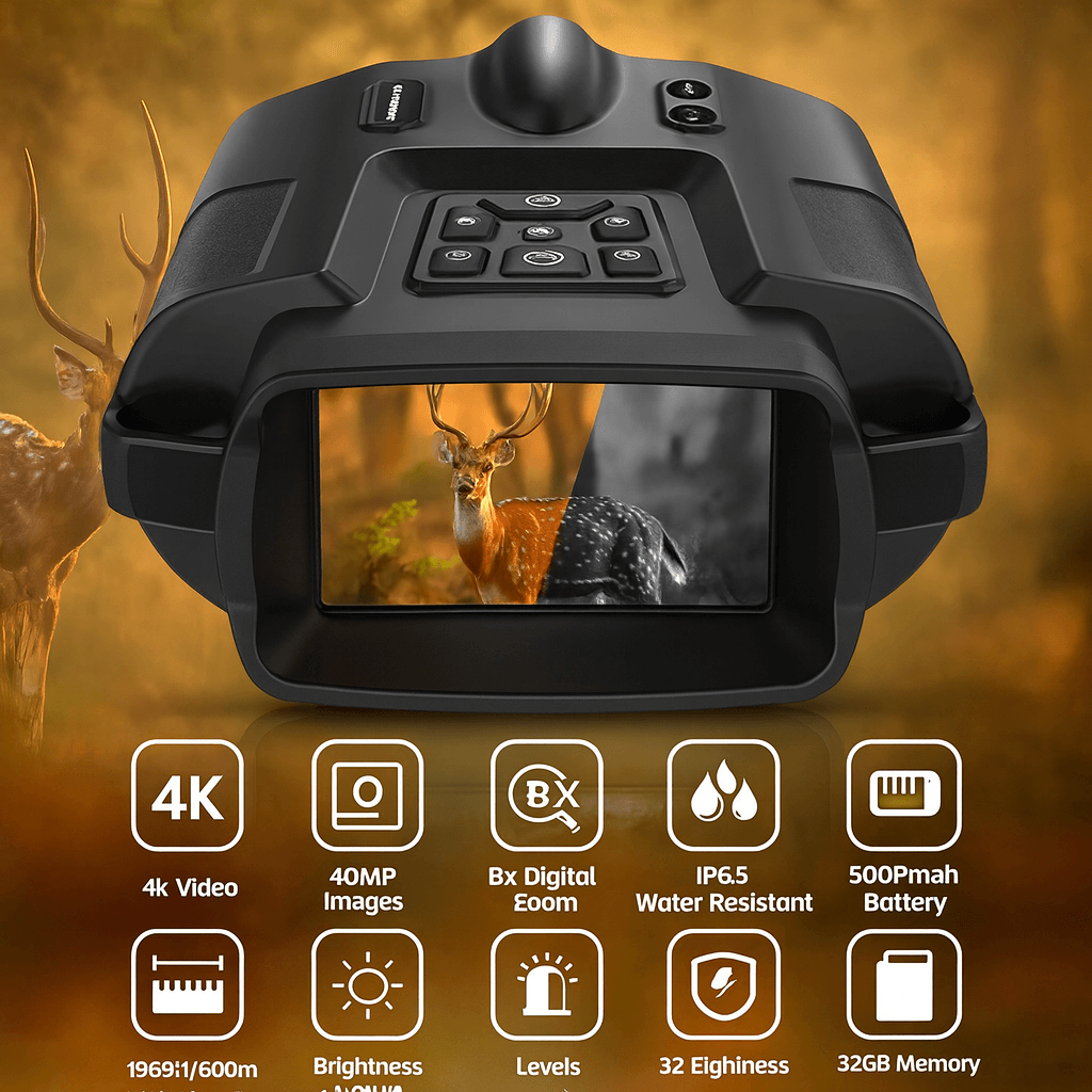 LumenQuest 4K-Nachtsichtfernglas mit 8-fachem Zoom für Outdoor-Abenteuer