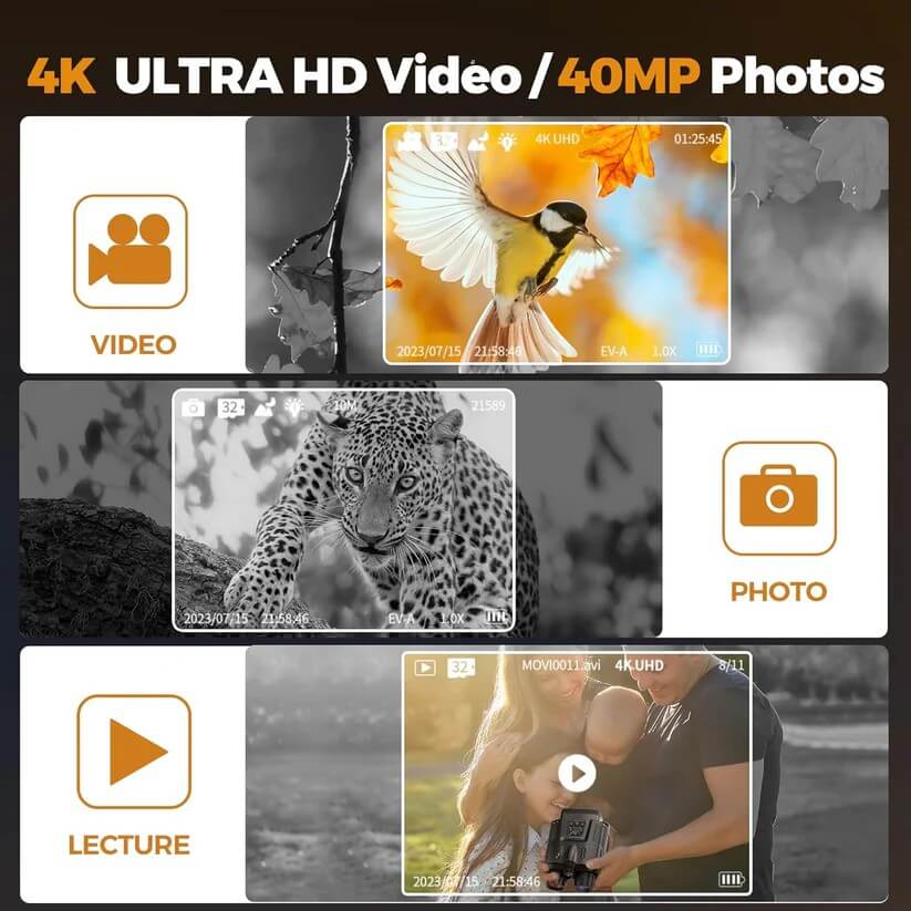 LumenQuest 4K-Nachtsichtfernglas mit 8-fachem Zoom für Outdoor-Abenteuer
