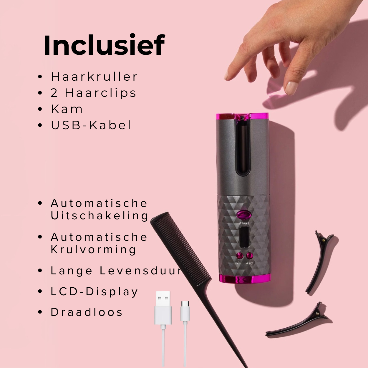 GlamCurls | Fer à boucler sans fil