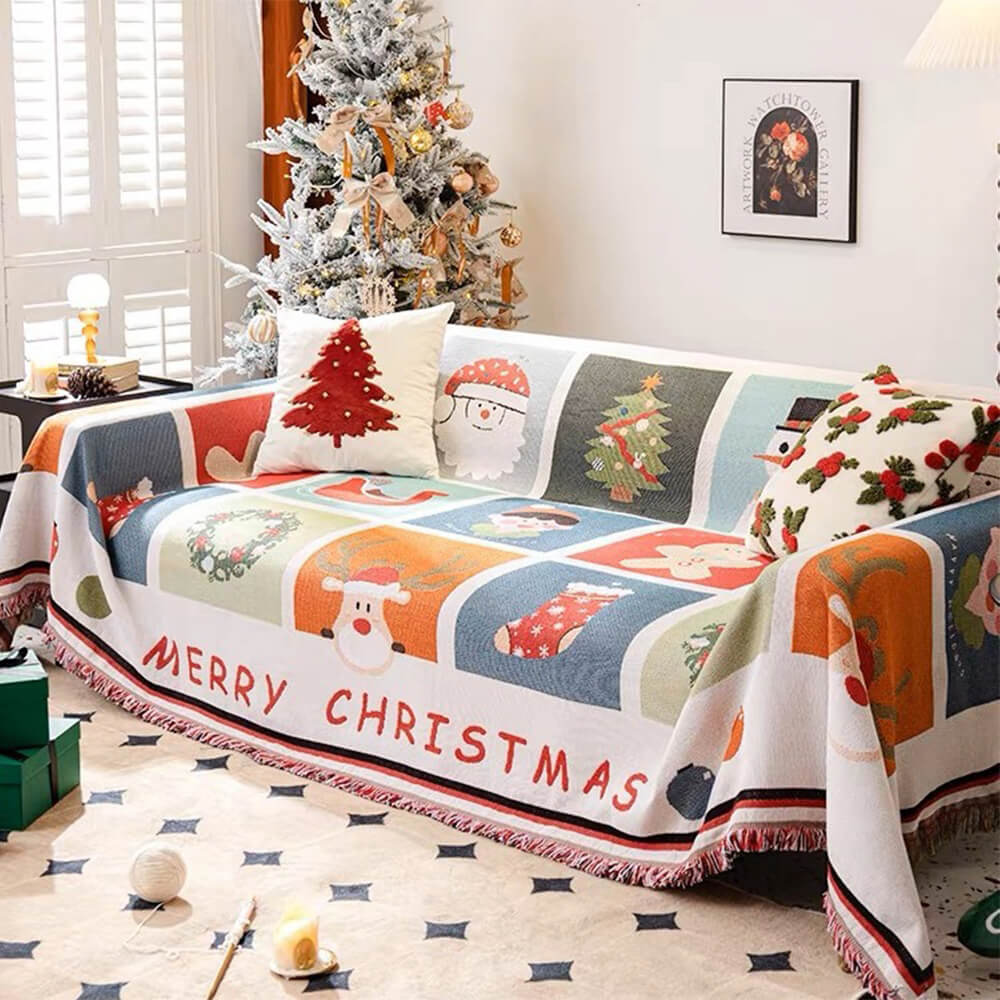 NorthLoom Christmas Sofa Slipcover For Homeowners Easy Care Wrinkle-Resistant Fit
