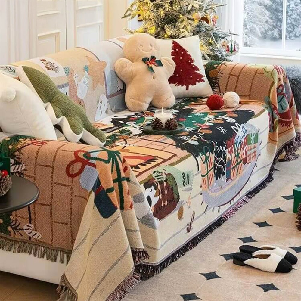 NorthLoom Christmas Sofa Slipcover For Homeowners Easy Care Wrinkle-Resistant Fit