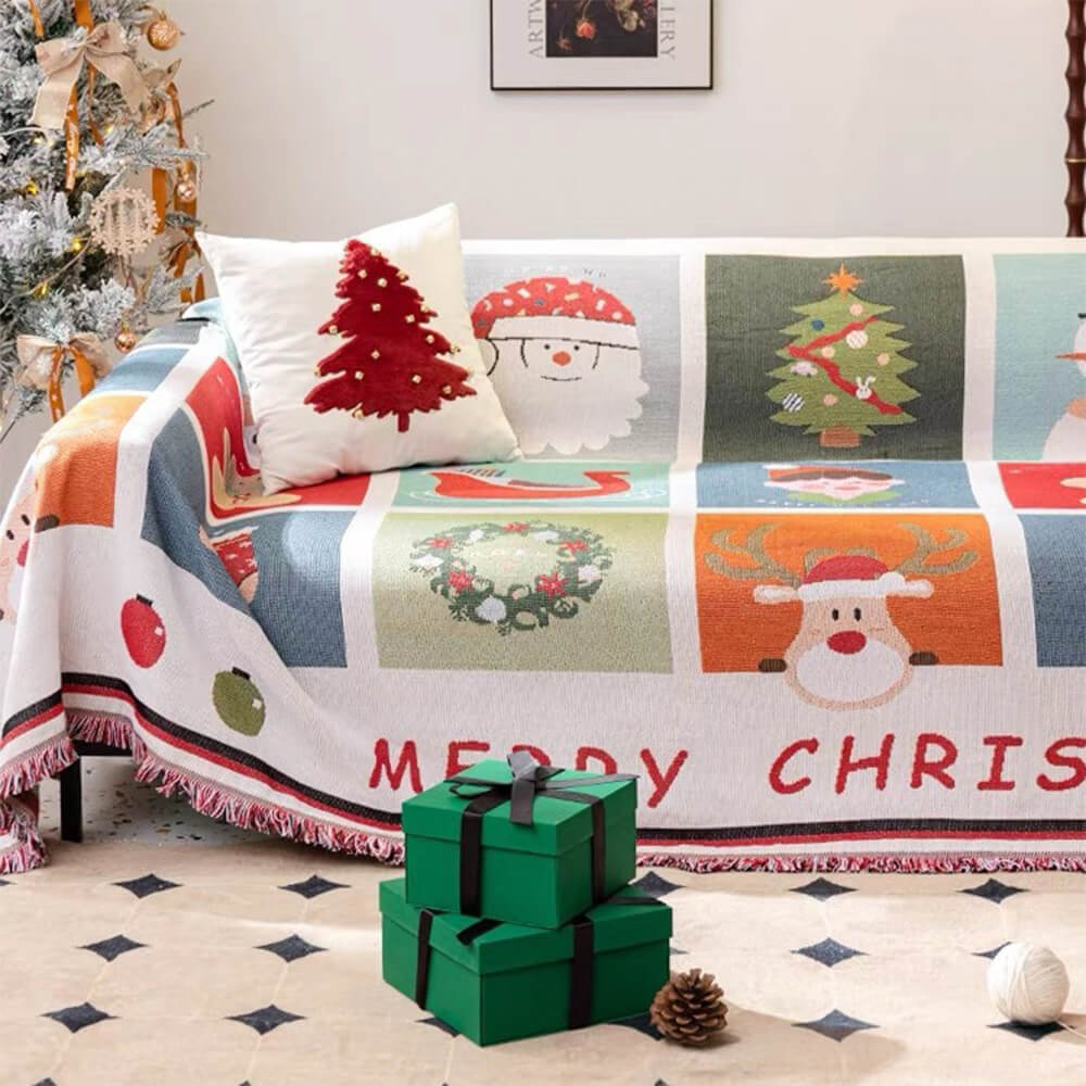 NorthLoom Christmas Sofa Slipcover For Homeowners Easy Care Wrinkle-Resistant Fit