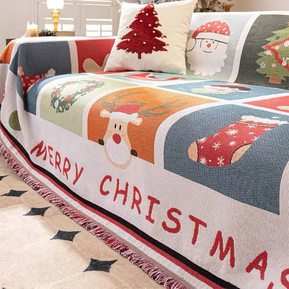 NorthLoom Christmas Sofa Slipcover For Homeowners Easy Care Wrinkle-Resistant Fit