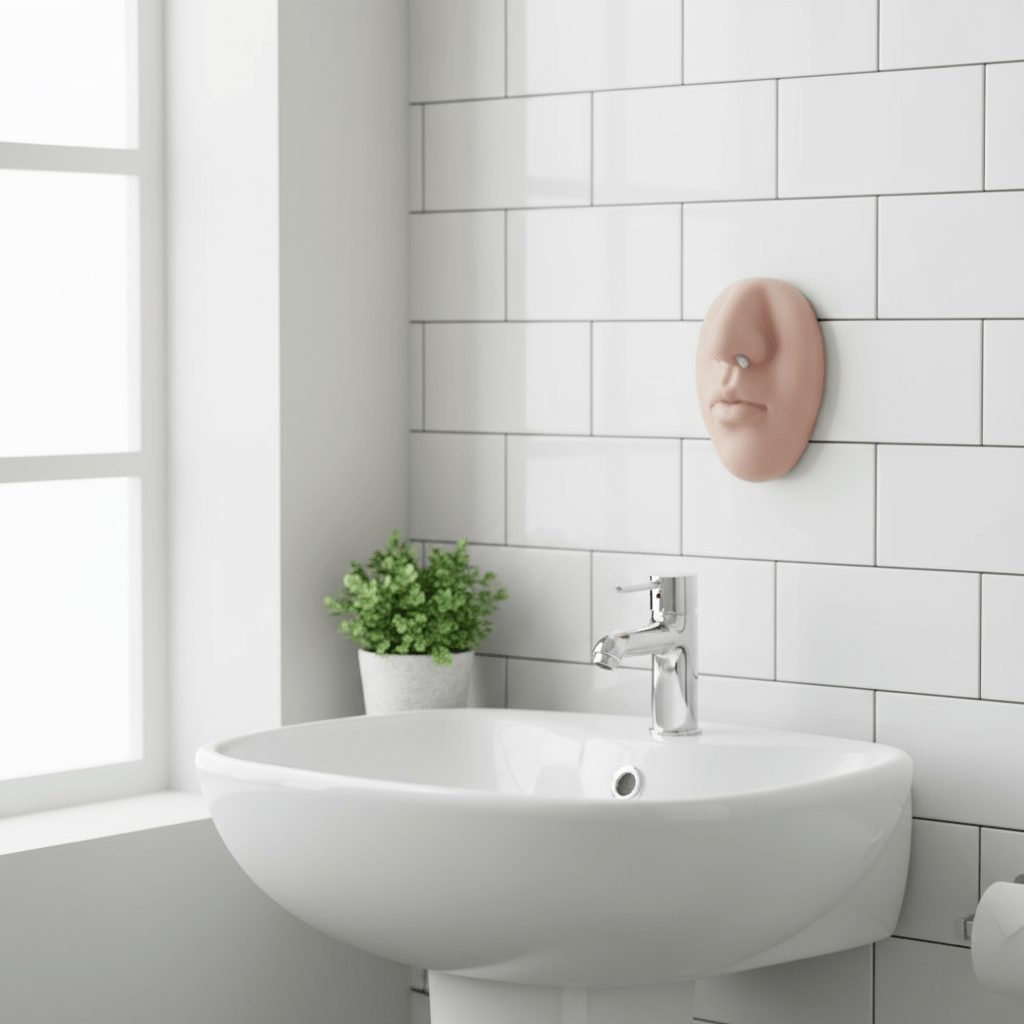 QuirkNose Nose Shaped Wall Mount Soap Dispenser For Humorous Bathroom Decor Lovers