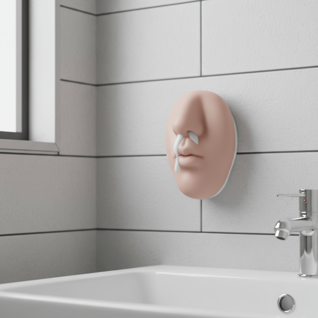 QuirkNose Nose Shaped Wall Mount Soap Dispenser For Humorous Bathroom Decor Lovers