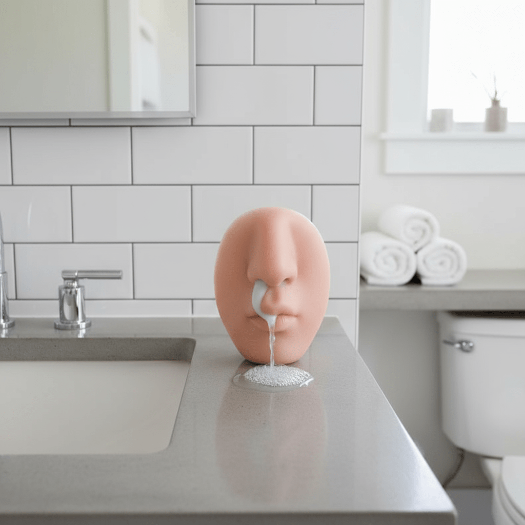 QuirkNose Nose Shaped Wall Mount Soap Dispenser For Humorous Bathroom Decor Lovers