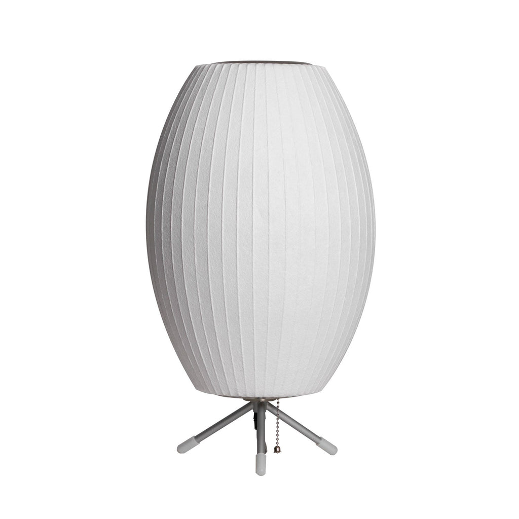 Sphere Form Table Lamp — Triangular Base, Warm Glow