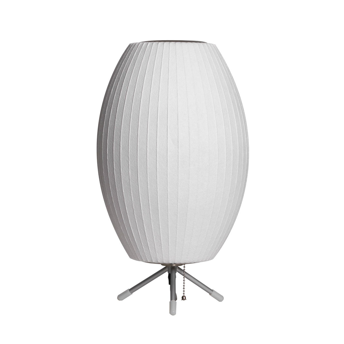 Sphere Form Table Lamp — Triangular Base, Warm Glow