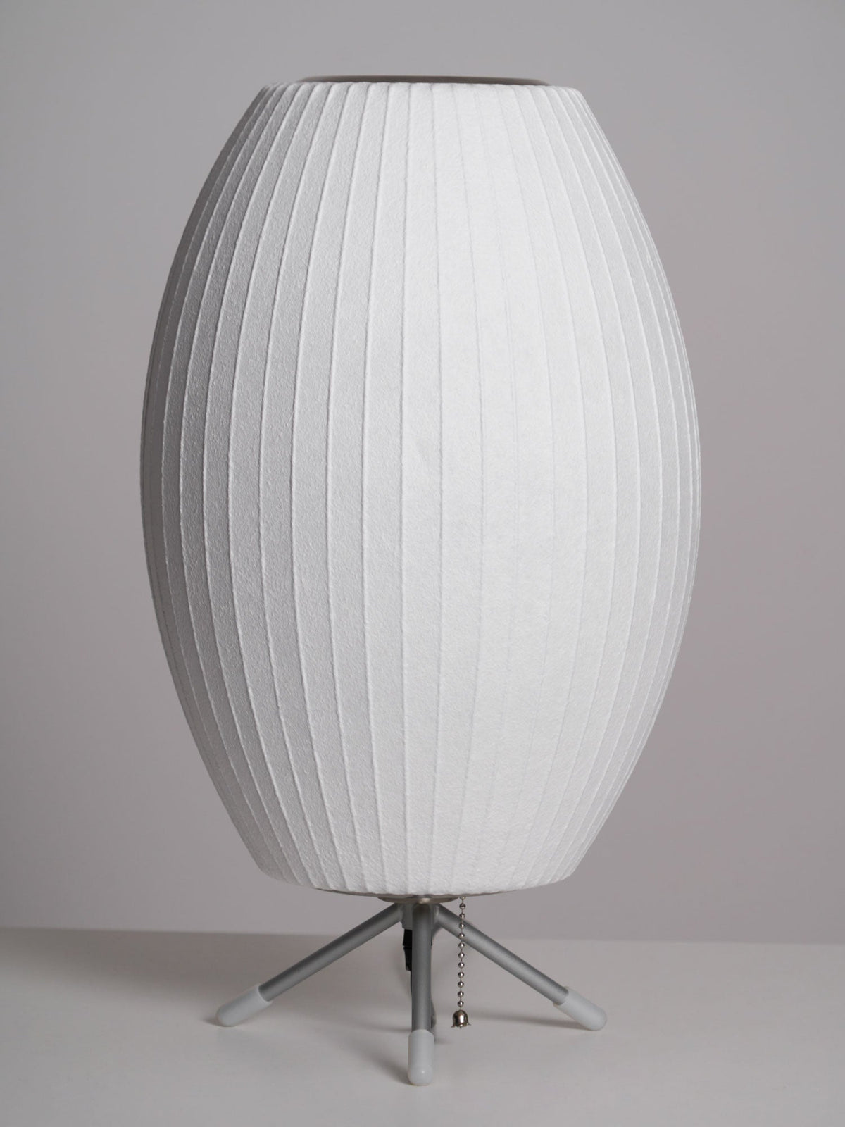 Sphere Form Table Lamp — Triangular Base, Warm Glow