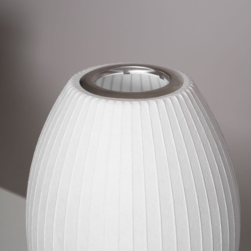Sphere Form Table Lamp — Triangular Base, Warm Glow