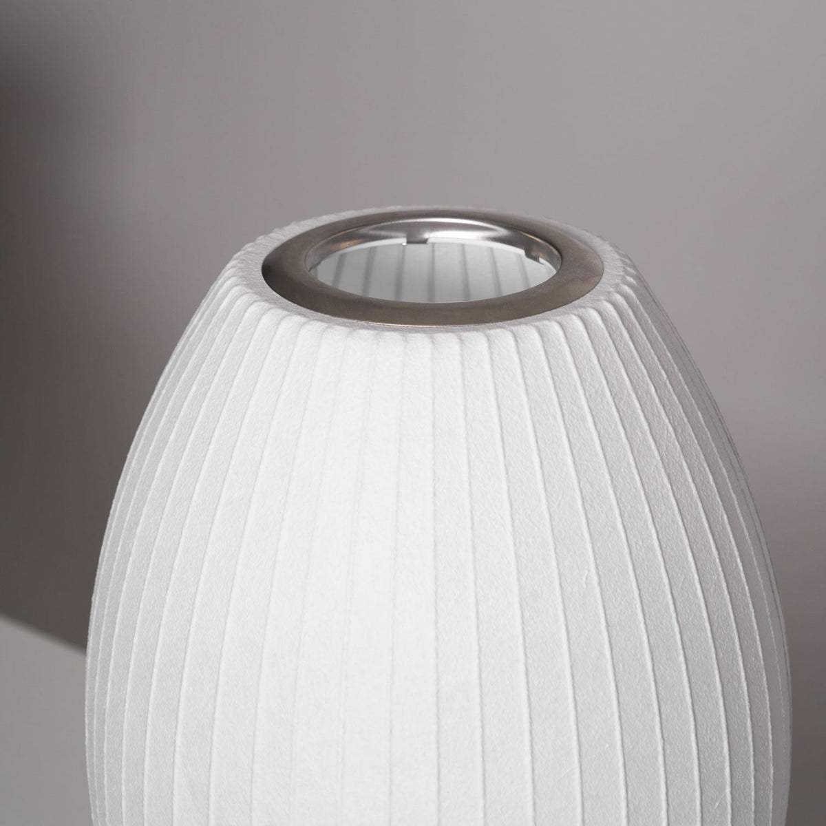 Sphere Form Table Lamp — Triangular Base, Warm Glow