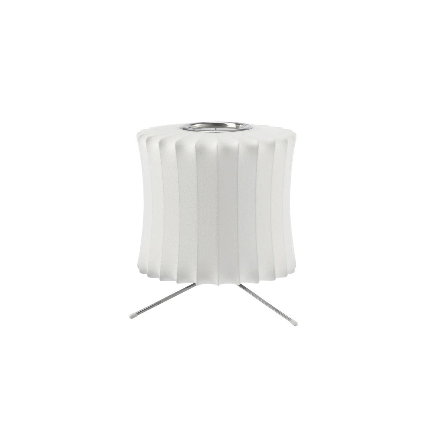 Sphere Form Table Lamp — Triangular Base, Warm Glow