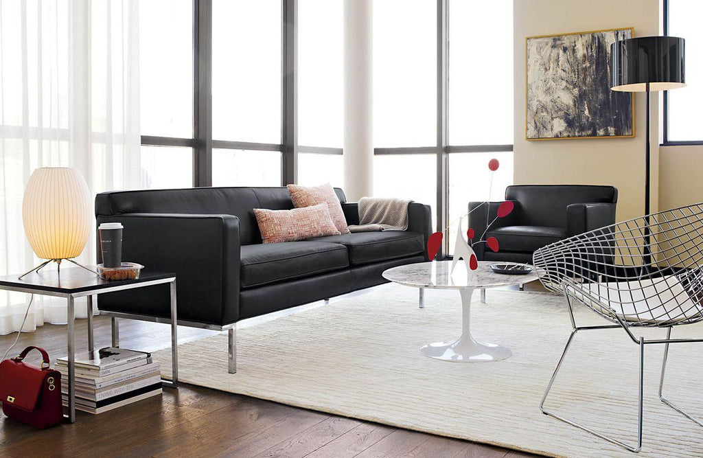 Sphere Form Table Lamp — Triangular Base, Warm Glow