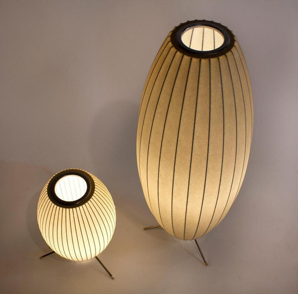 Sphere Form Table Lamp — Triangular Base, Warm Glow