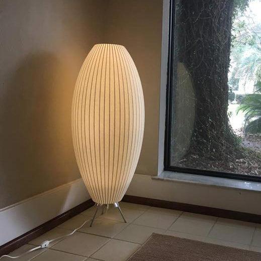 Sphere Form Table Lamp — Triangular Base, Warm Glow