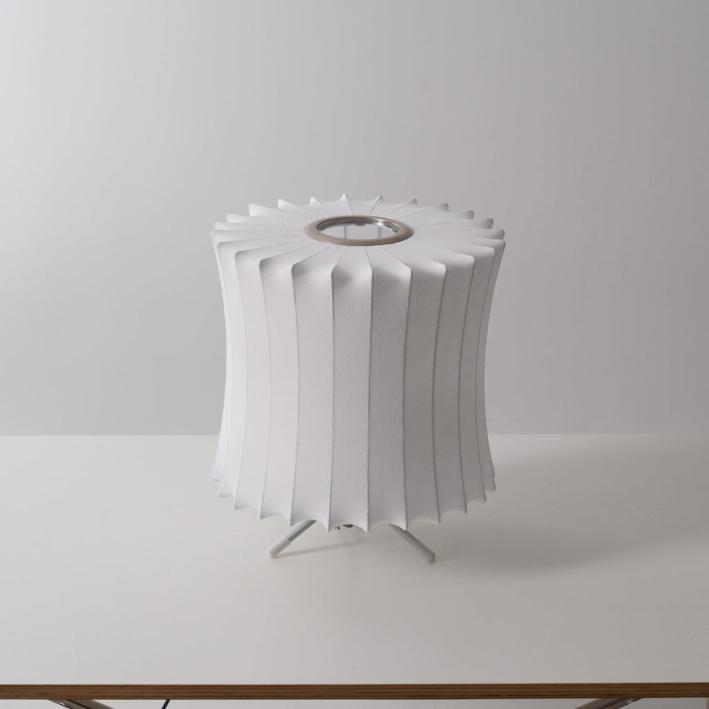 Sphere Form Table Lamp — Triangular Base, Warm Glow