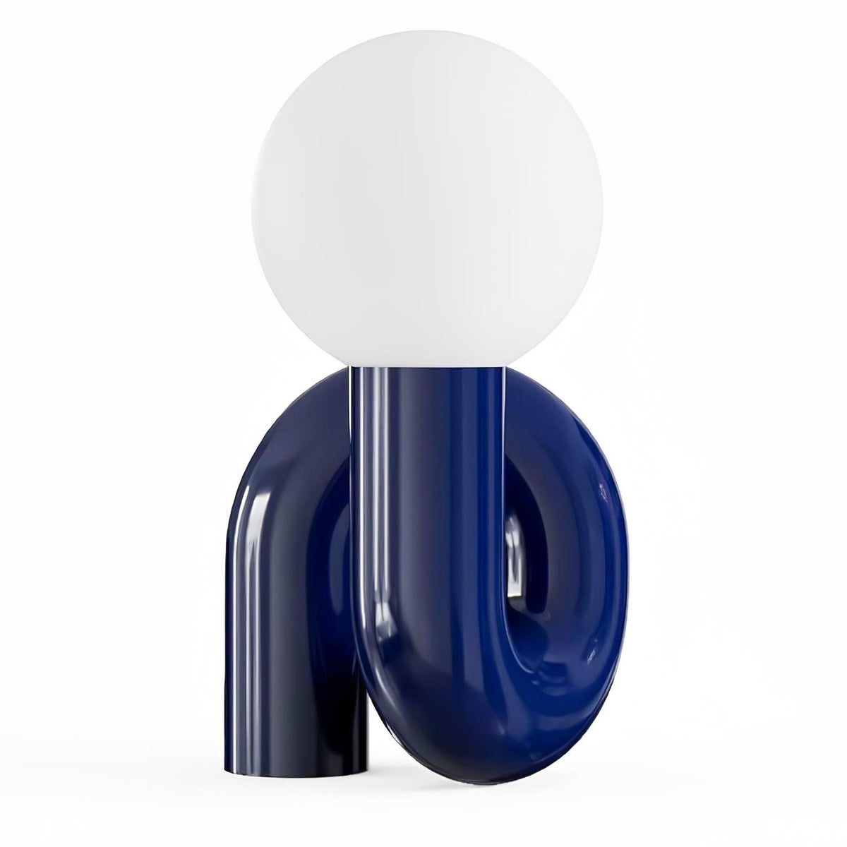 Candeeiro de mesa lúdico em forma de N — Forma orgânica escultural
