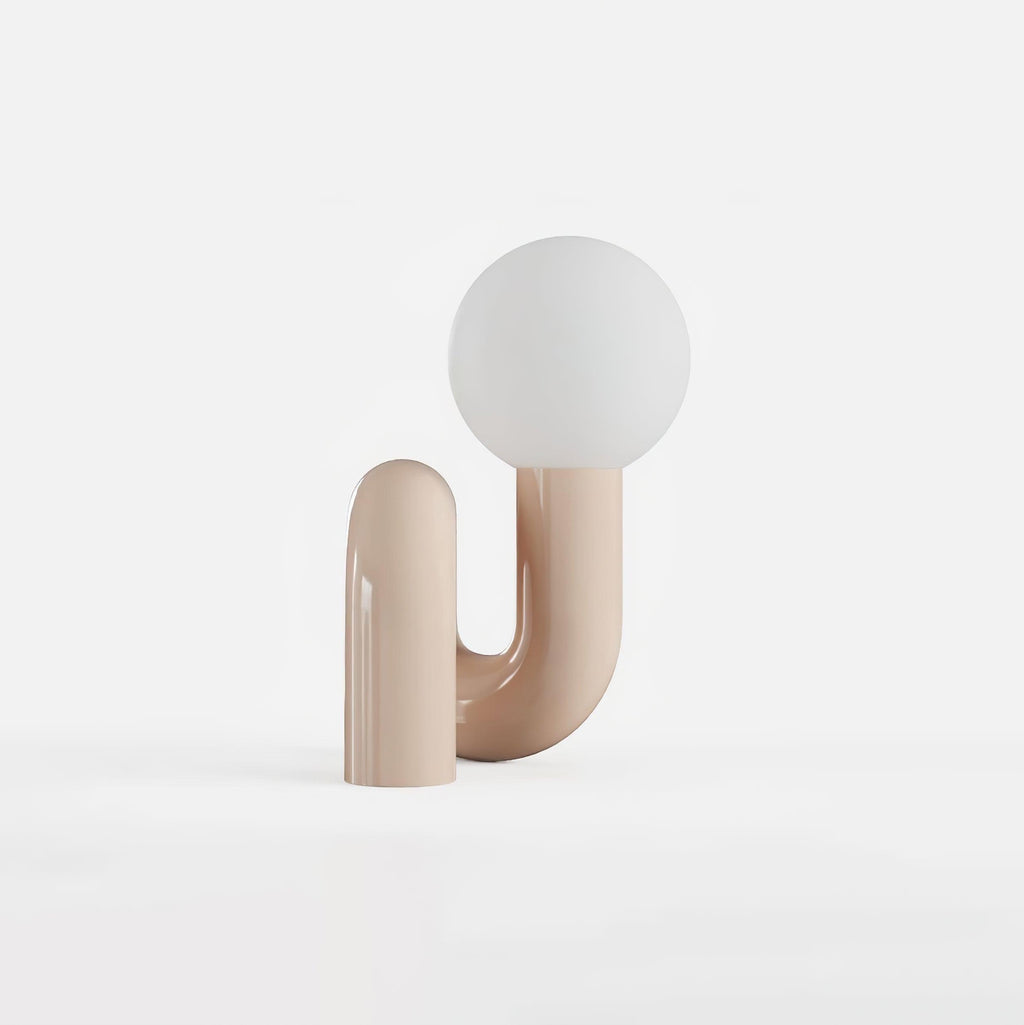 Candeeiro de mesa lúdico em forma de N — Forma orgânica escultural