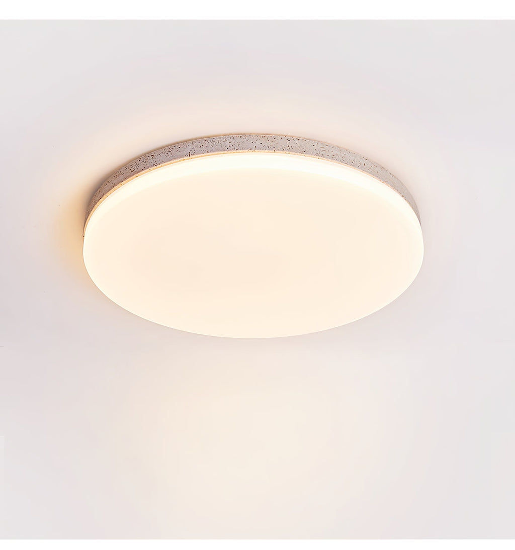 Orla Travertine Ceiling Light — Integrated LED, Warm White