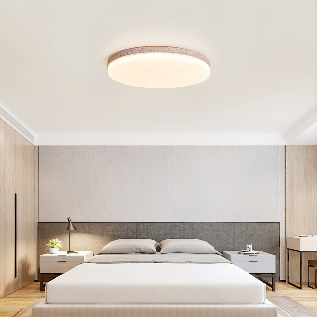 Orla Travertine Ceiling Light — Integrated LED, Warm White