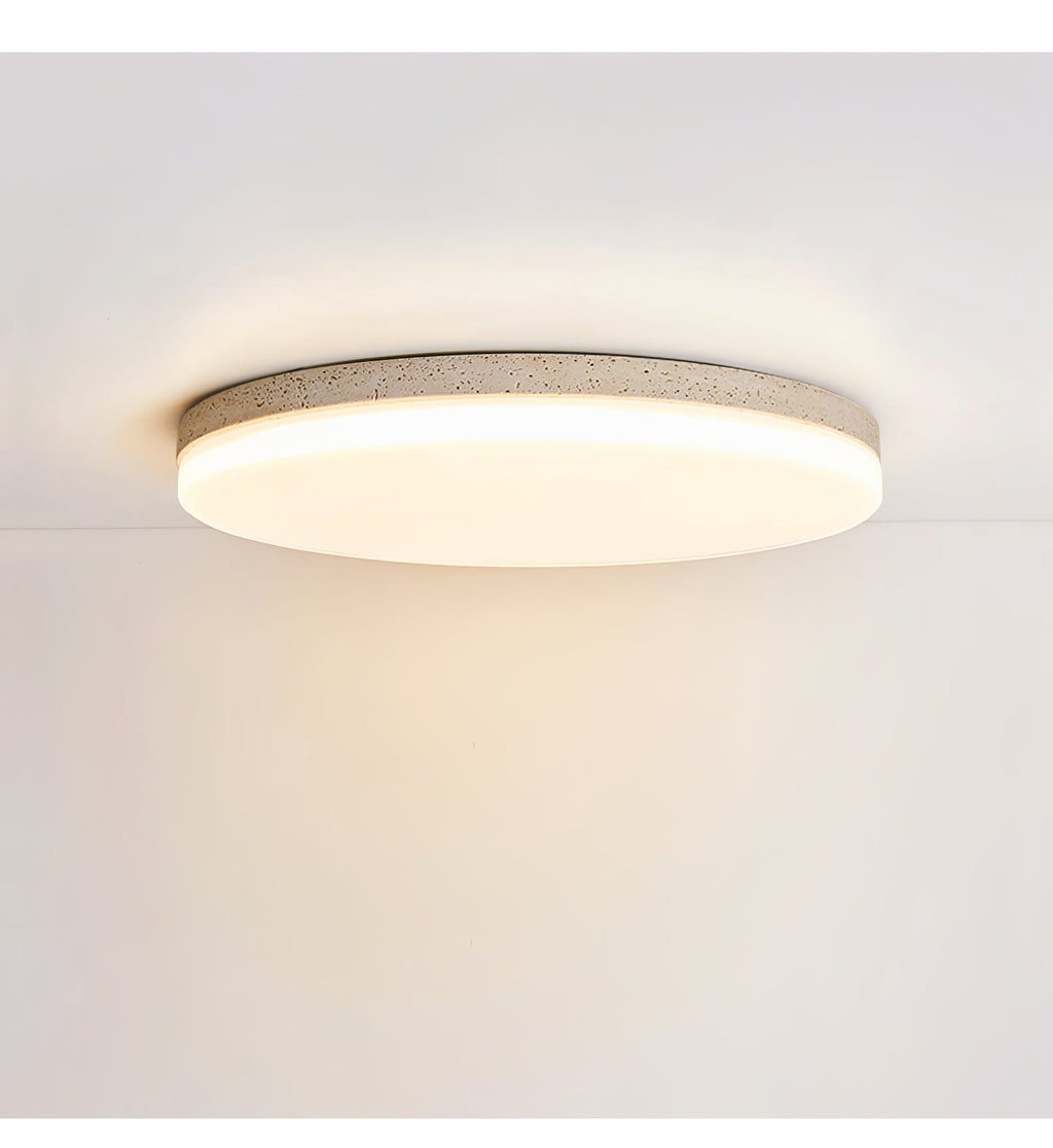Orla Travertine Ceiling Light — Integrated LED, Warm White