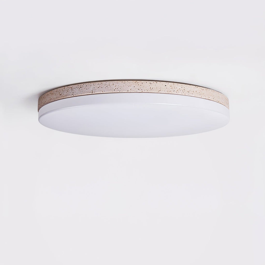 Orla Travertine Ceiling Light — Integrated LED, Warm White