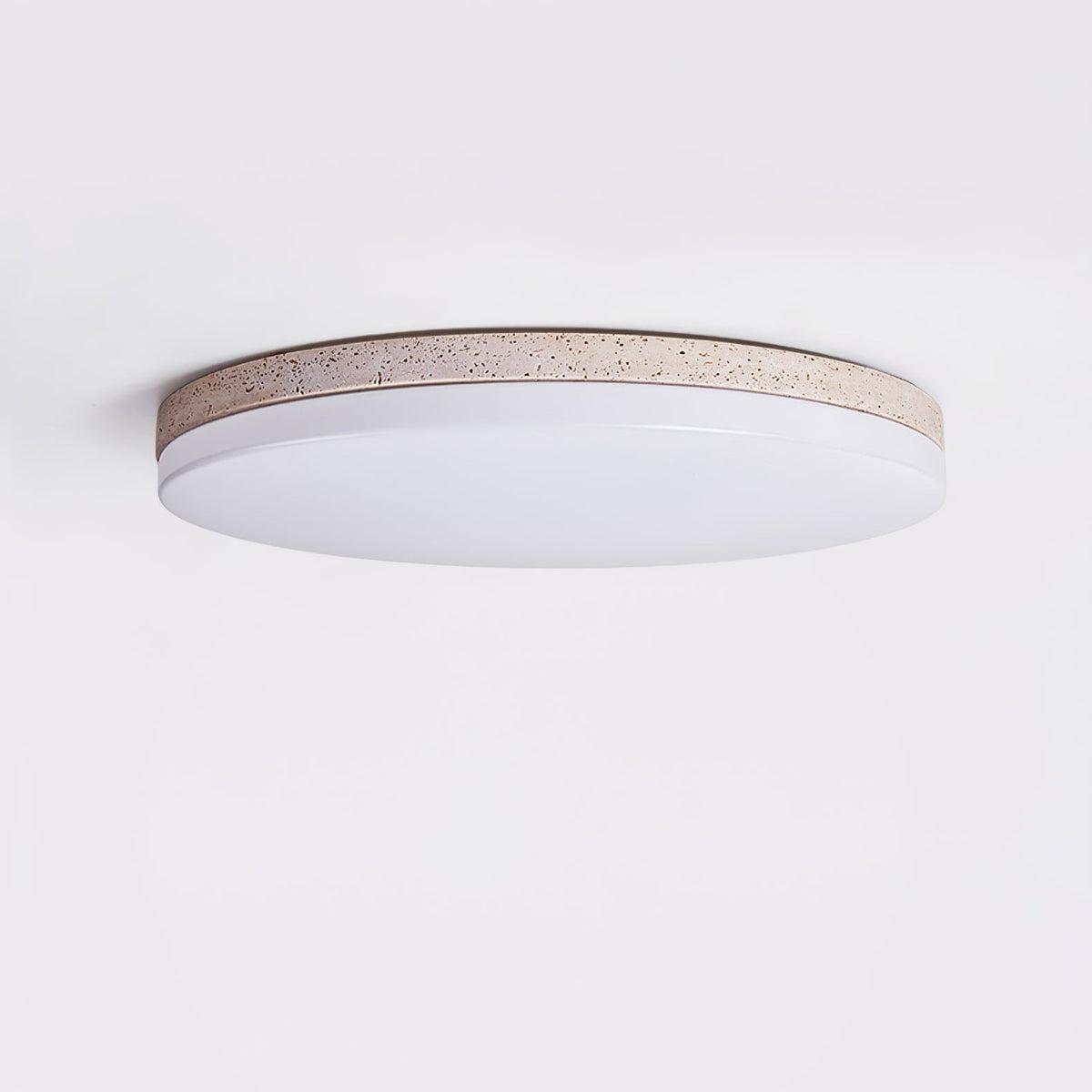 Orla Travertine Ceiling Light — Integrated LED, Warm White