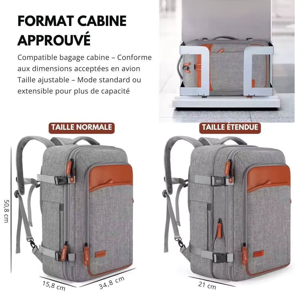 VoyageLite Pack Kabinenrucksack mit Schuhfach und USB-Anschluss
