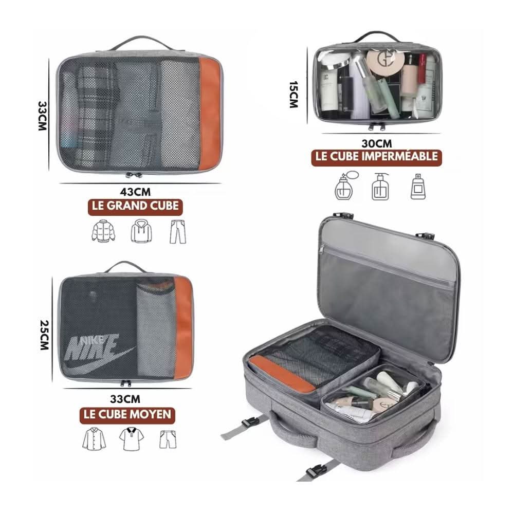 VoyageLite Pack Kabinenrucksack mit Schuhfach und USB-Anschluss