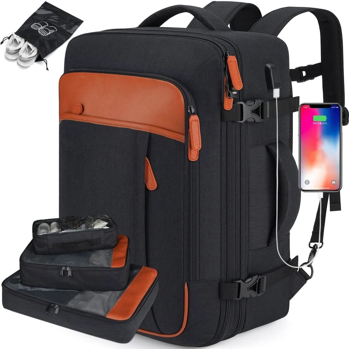 VoyageLite Pack Kabinenrucksack mit Schuhfach und USB-Anschluss