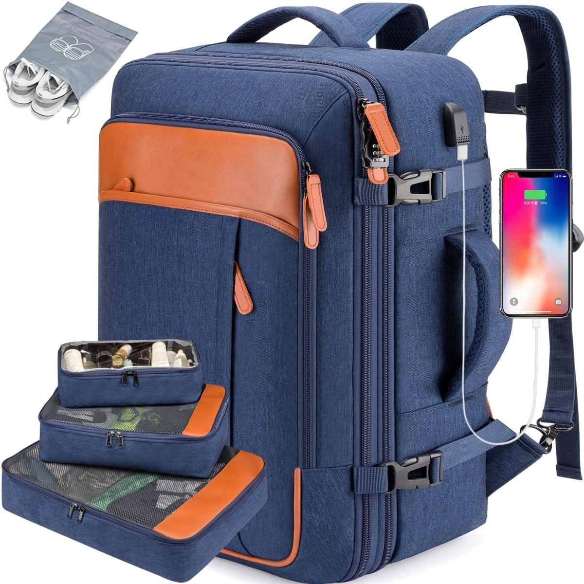 VoyageLite Pack Kabinenrucksack mit Schuhfach und USB-Anschluss