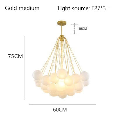 Lunera Frosted Globe Chandelier | Orntli