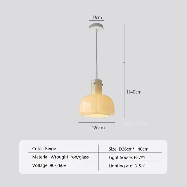 MedievalSimplicity - Lampe suspendue en verre