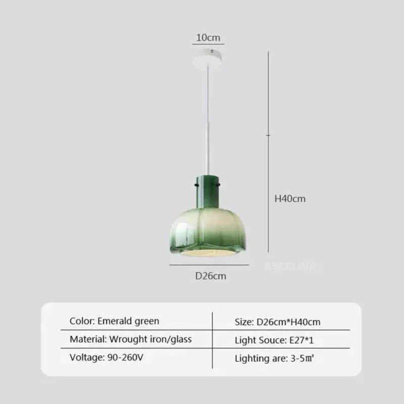 MedievalSimplicity - Lampe suspendue en verre