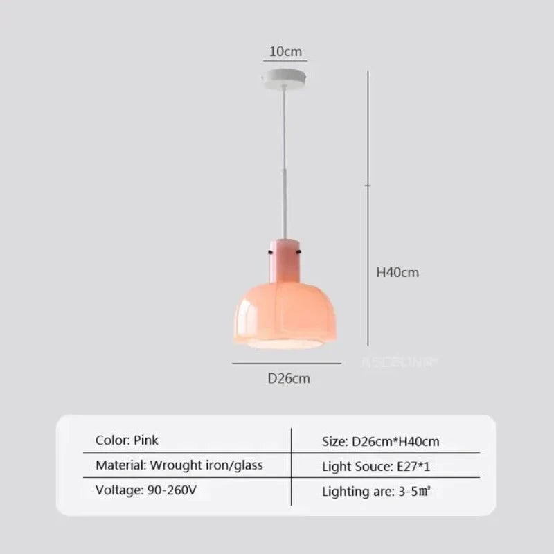 MedievalSimplicity - Lampe suspendue en verre