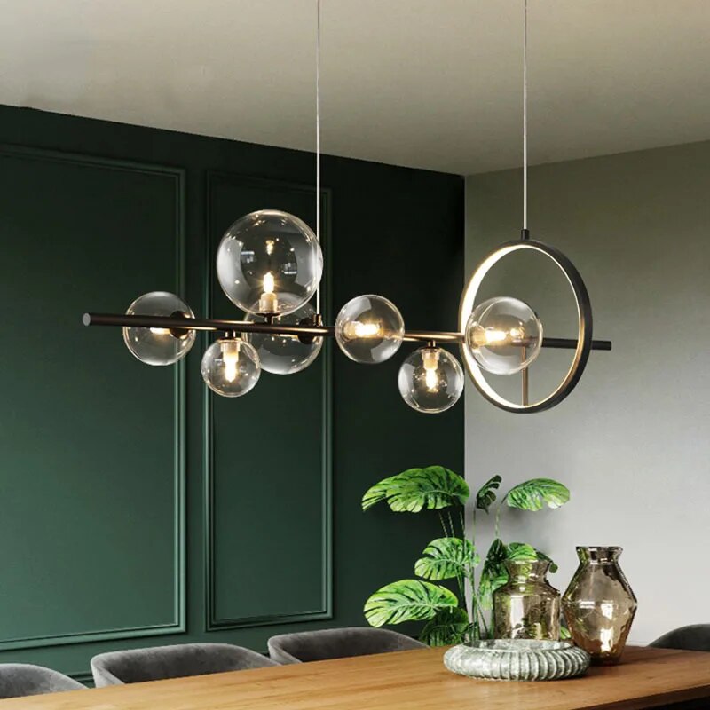 Lampadario a Bolle di Vetro