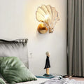 CoralGlimmer – skleněná nástěnná lampa ve tvaru mušle