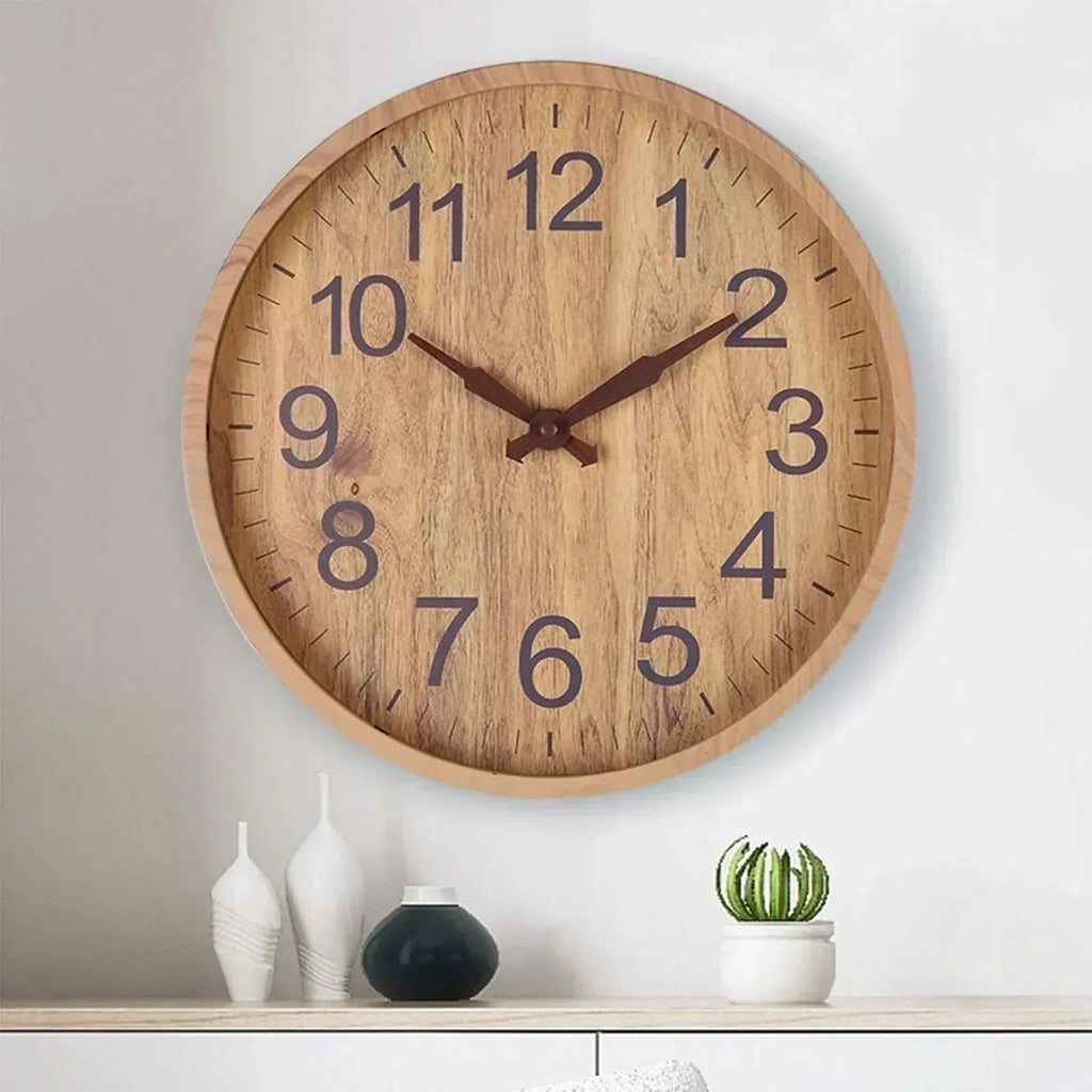Holzuhr mit leisem, minimalistischem Design für Liebhaber einer ruhigen Wohnatmosphäre