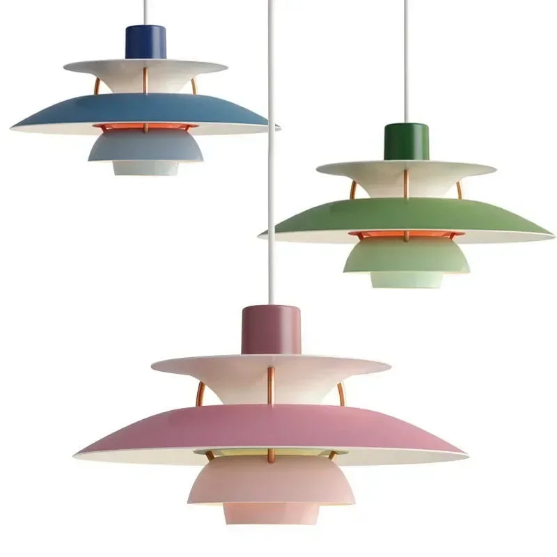 Lâmpada Elegante Nórdica Multicolorida do Estúdio AuroraWave