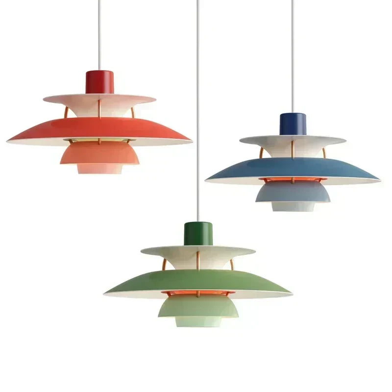 Lâmpada Elegante Nórdica Multicolorida do Estúdio AuroraWave