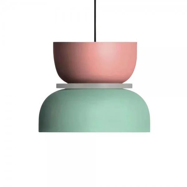 Luminária Suspensa Macaron LumiNord Estilo Escandinavo Alumínio Acrílico
