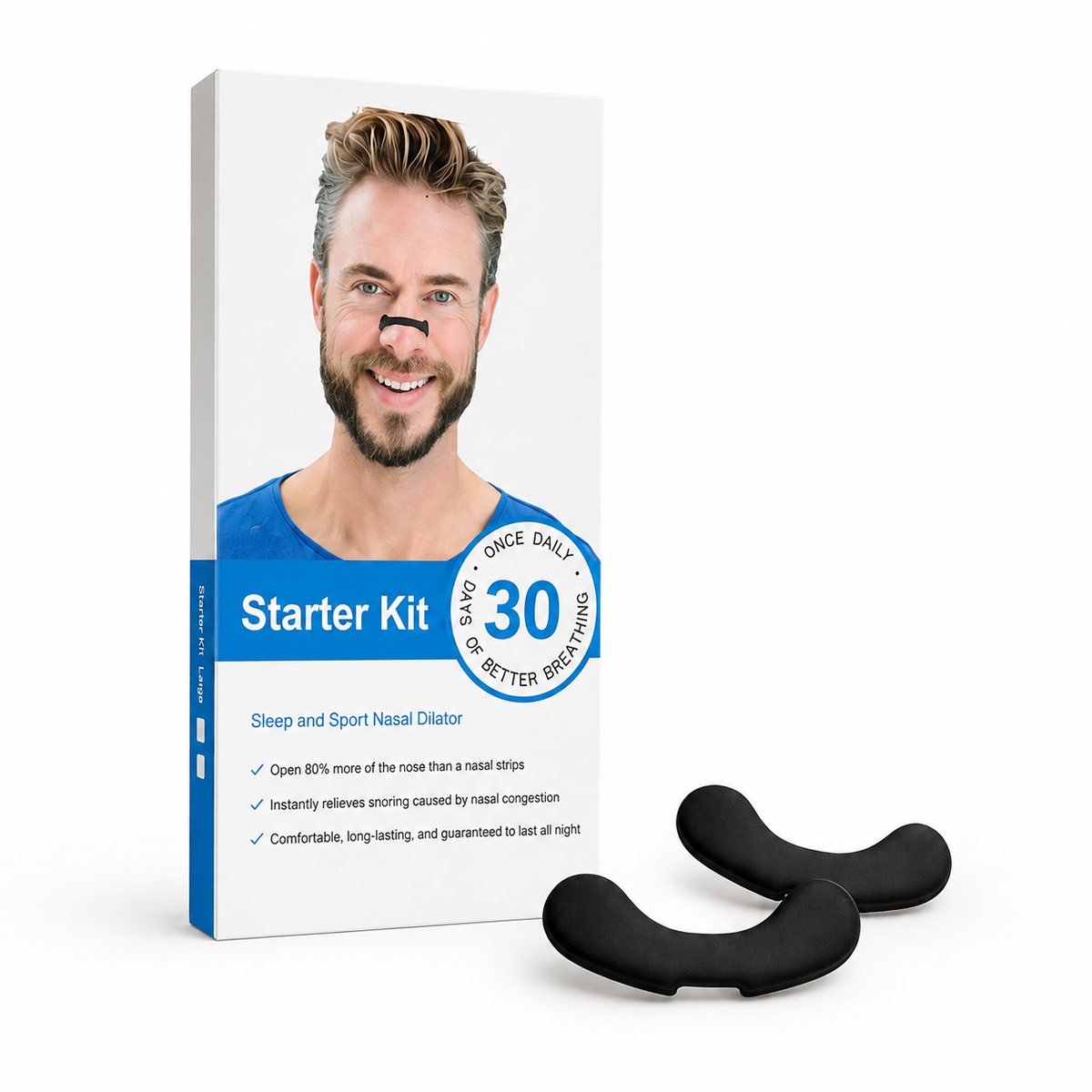 VivoSleep nose strips improve nasal airflow throughout sleep.