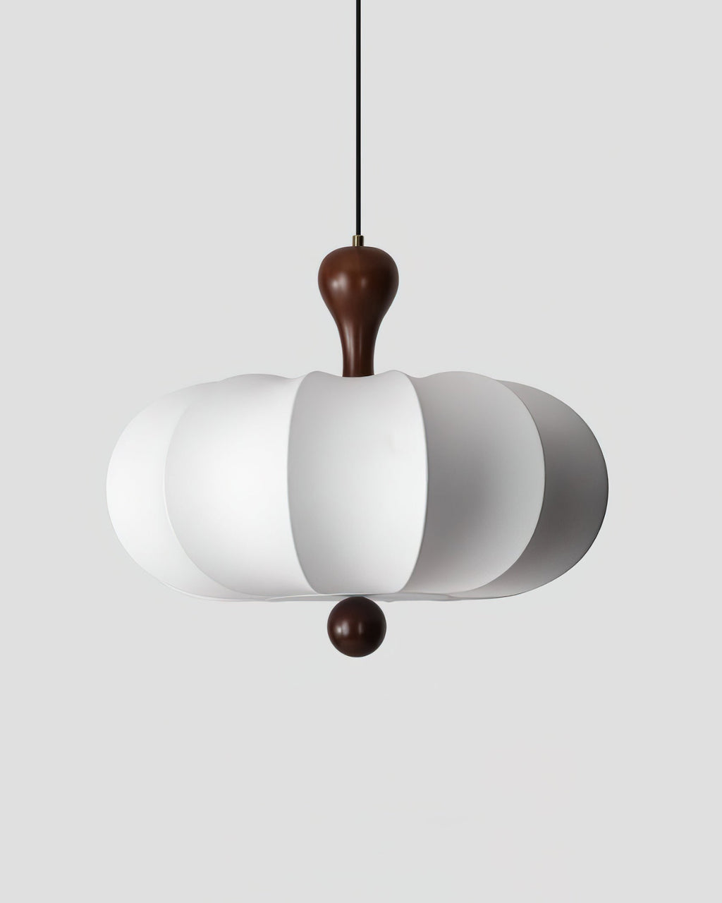 Lampă suspendată sculpturală Jovian, albă — montare cu conexiune directă la instalația electrică, compatibilă cu soclu E26